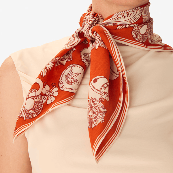 Octopus Square Scarf 65 in Red – Beyond Scarf