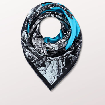 Moonphase 03 Girl by Pig, Chicken and Cow luxury scarf at Beyond Scarf, Calgary, Alberta, Canada