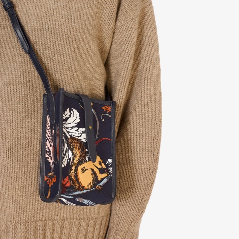 Whimsical Rococo Mini Bag in Navy Blue