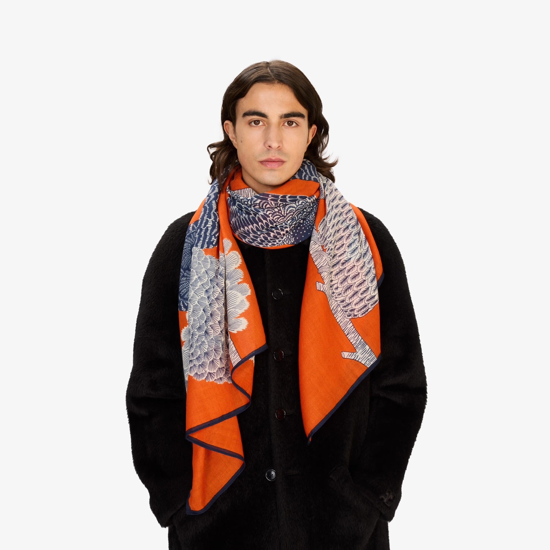Choutte Wool Scarf 80 in Orange – Beyond Scarf
