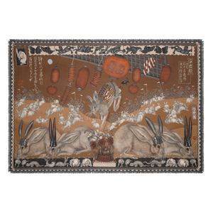 The Floating Rabbits Cinnamon/Sienna - Rectangle Silk