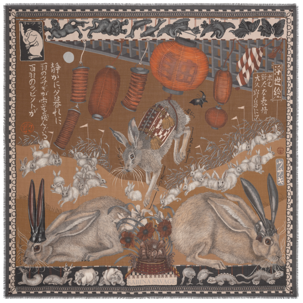 The Floating Rabbits Cinnamon/Sienna - Large Wool & Silk