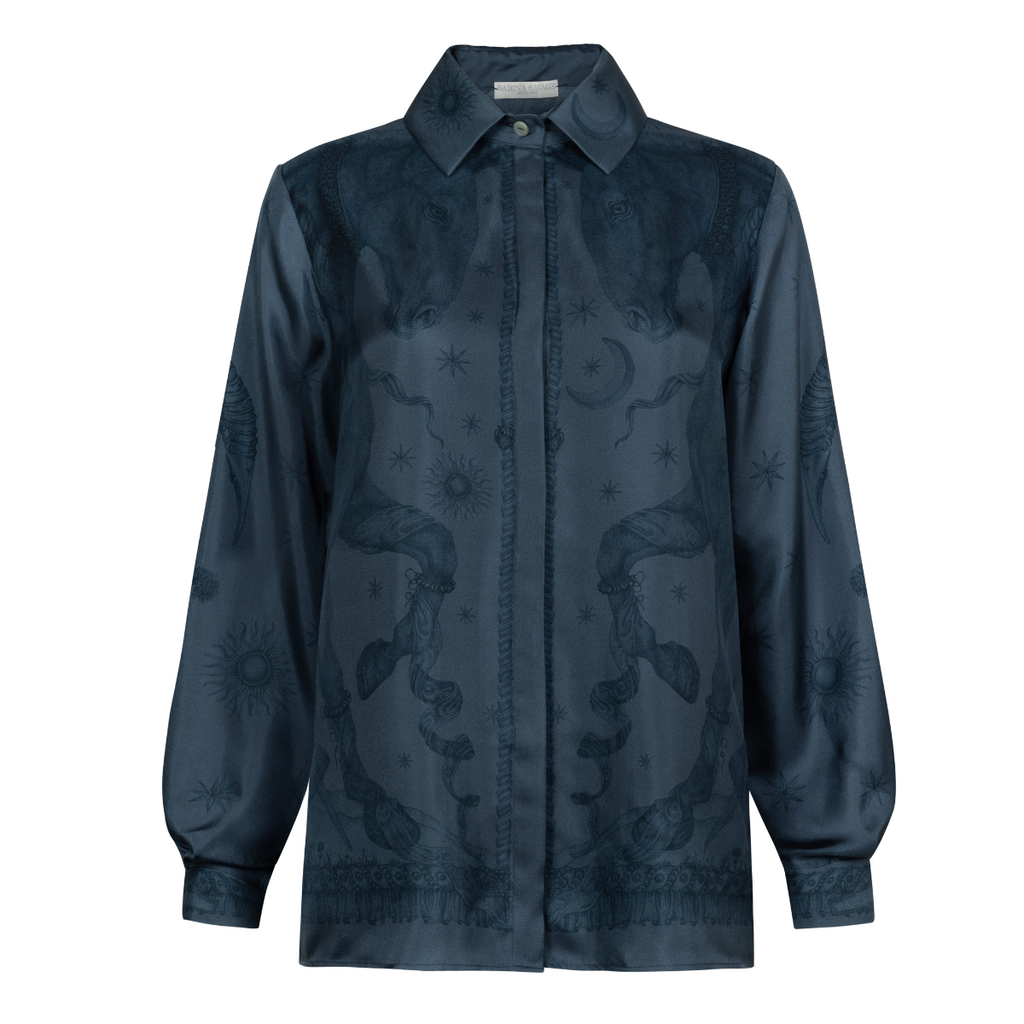 Pre-Order The Celestial Steed Pencil Silk Oxford Shirt