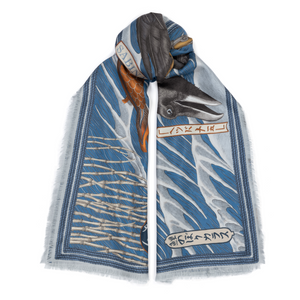 Koinobori Karasu River/Rain - Rectangle Silk