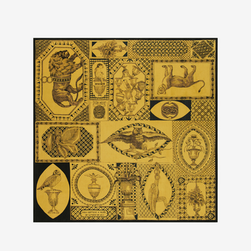 Barocco Silk Square Scarf 65 in Gold