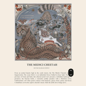 The Medici Cheetah Scarf in Musk/Maraschino