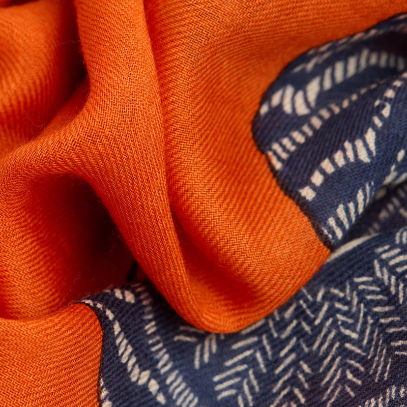 Choutte Wool Scarf 80 in Orange