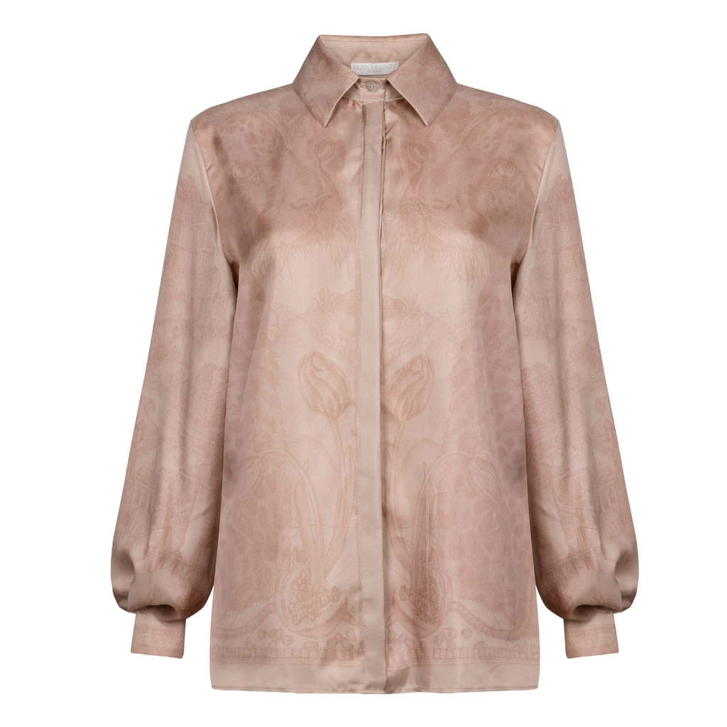 Pre-Order The Medici Cheetah Pencil Silk Oxford Shirt