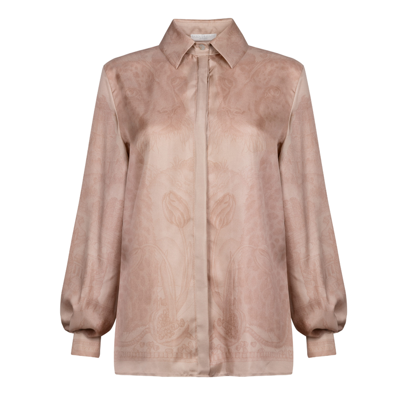 Pre-Order The Medici Cheetah Pencil Silk Oxford Shirt