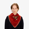 Jorgen Wool Square 130 Scarf in Red