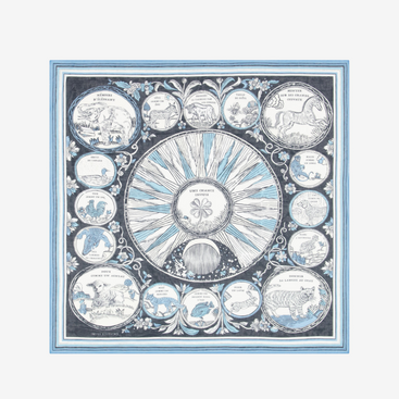 Chance Inoui Square Scarf 70 in Navy Blue