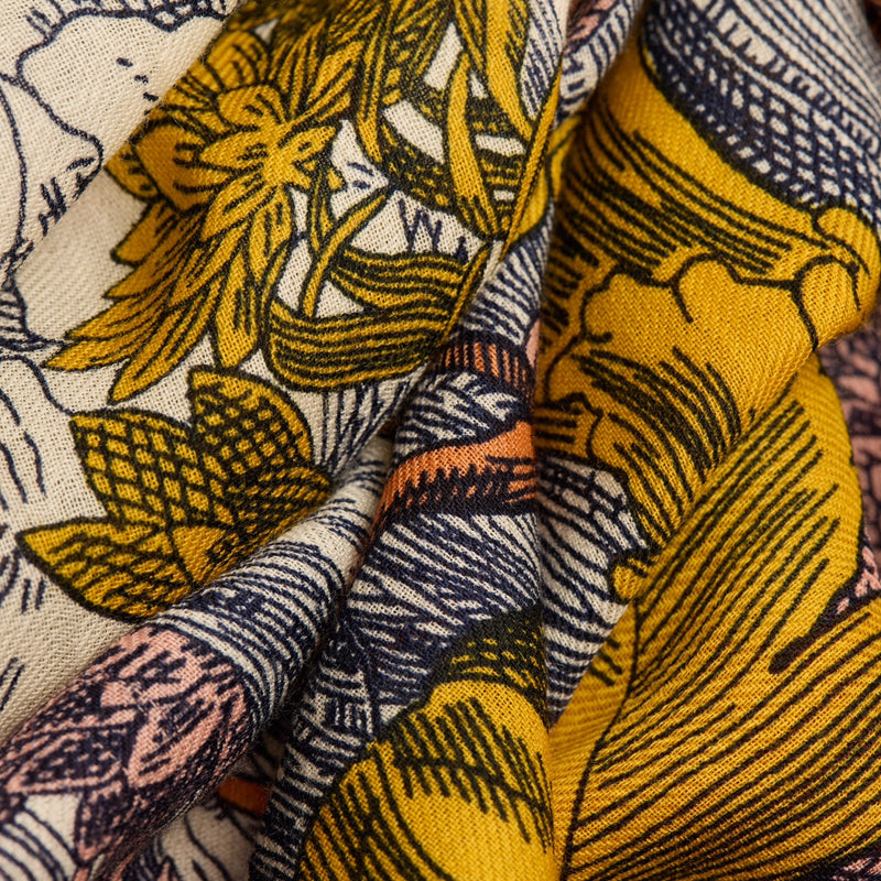 Histories Wool Scarf 70 in Purple