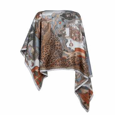The Medici Cheetah Slipover Silk Top