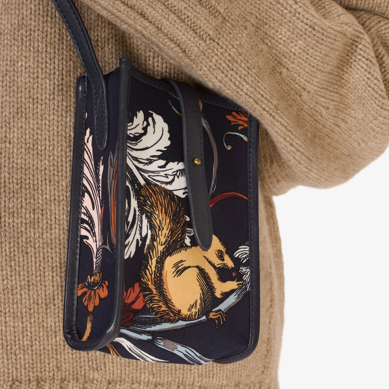 Whimsical Rococo Mini Bag in Navy Blue