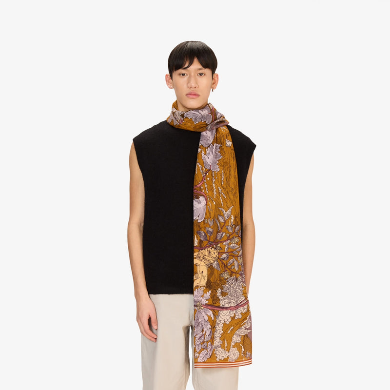 Histories Wool Scarf 70 in Purple