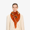 Jorgen Wool Square 130 Scarf in Orange