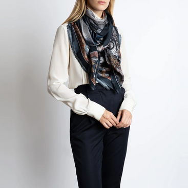 Cave Canem Silk Twill Shawl 135