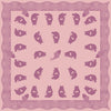 Dusty Pink & Plum Pisces Bear Silk Scarf