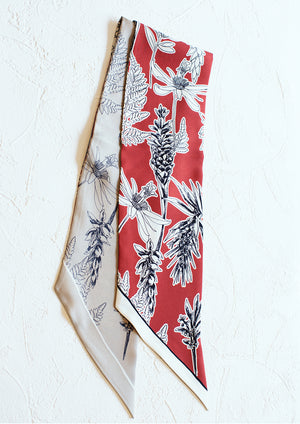 KELLY Large Silk Ribbon - Earthy Red