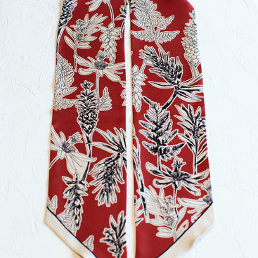 KELLY Large Silk Ribbon - Earthy Red