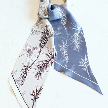 KELLY Large Silk Ribbon - Blue