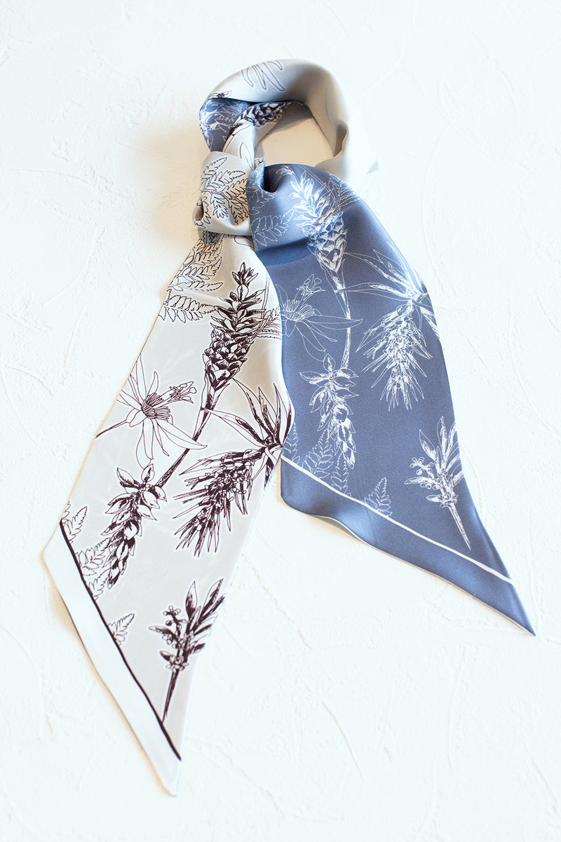 KELLY Large Silk Ribbon - Blue