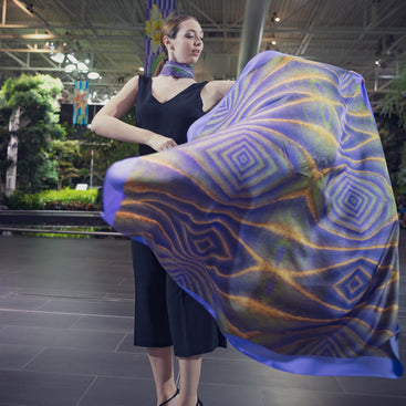 Lavender Silk Square Scarf