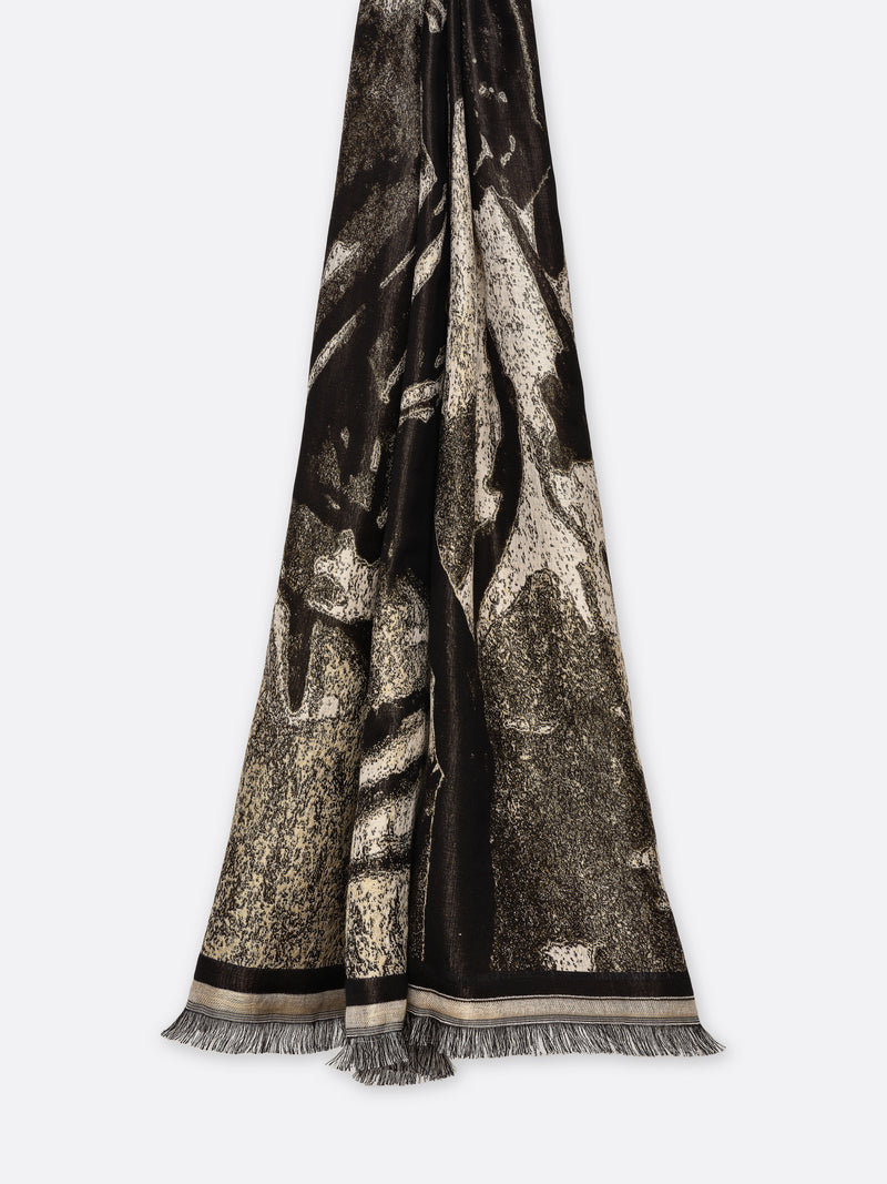 Leandre Silk Jacquard Stole