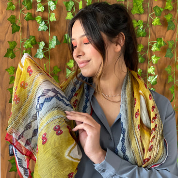 Music Silk Long Scarf