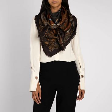 Ode to Anubis Silk Twill Shawl 135