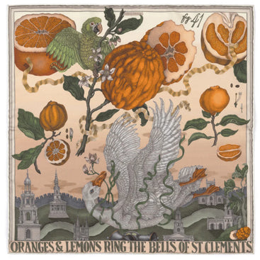 Oranges and Lemons - Neckerchief/Pocket Square in Citrine/Zest