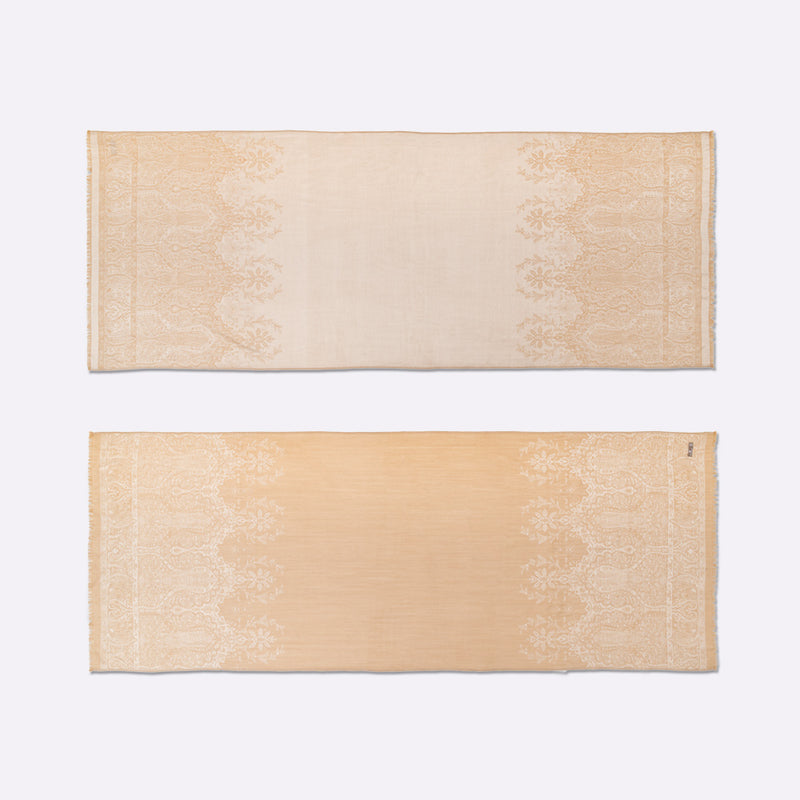 Palma Wool Stole in Nacre - Mother of Pearl
