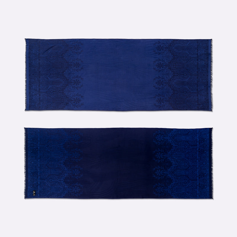 Palma Wool Stole in Navy