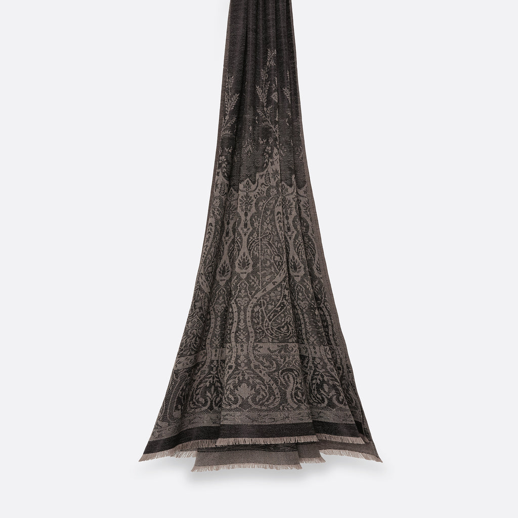 Palma Wool Stole in Antrachite - Dark Grey