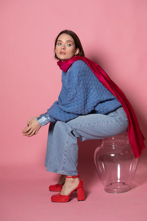 Palma Wool Stole in Bouganville