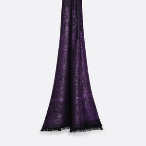 Palma Wool Stole in Deep Purple