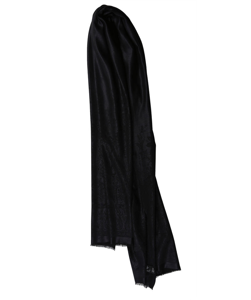 Palma Wool Stole in Black