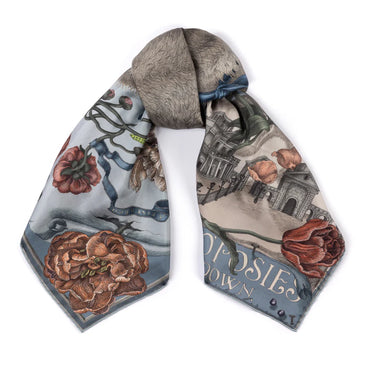 Ring a Ring O' Rose Silk Scarf - 90 x 90 cm