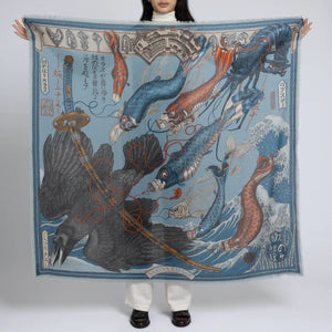 Pre-Order: Sabina Savage Wool Silk Scarf - 135 x 135 cm