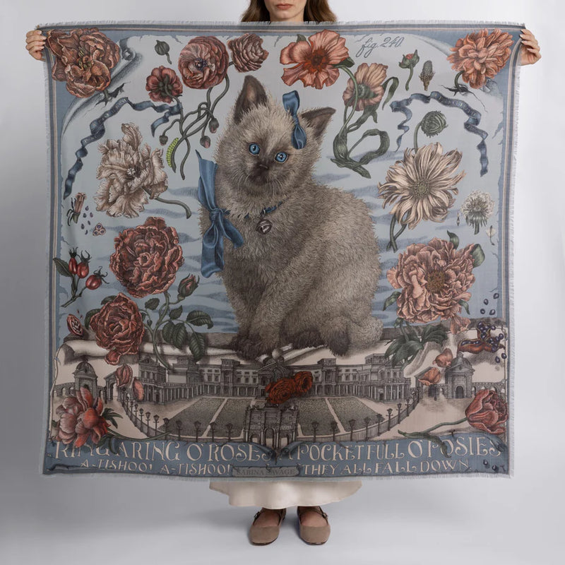Pre-Order: Sabina Savage Wool Silk Scarf - 135 x 135 cm