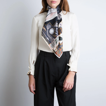 The Alligator's Empire Silk Twill Scarf 90