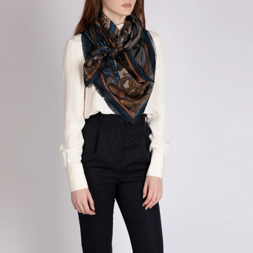 The Beasts Untamed Silk Twill Shawl 135