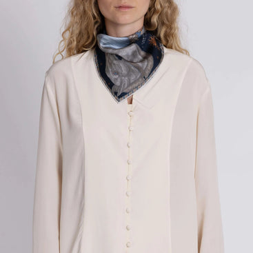 The Celestial Steed Silk Twill 42 in Mercury/Moonstone