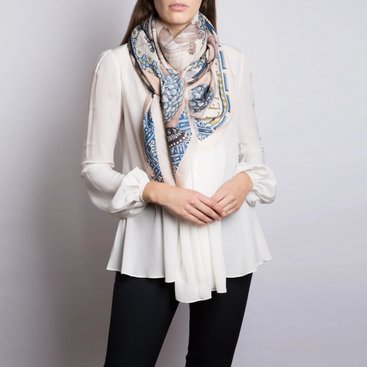 The Hare's Gift Silk Twill Shawl 135