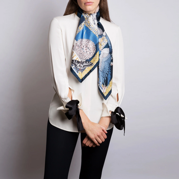 The Hare's Gift Silk Twill Scarf 90