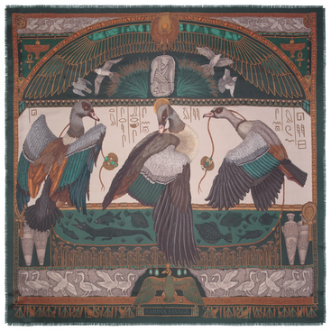 The Heralds of Horus Silk Twill Shawl 135