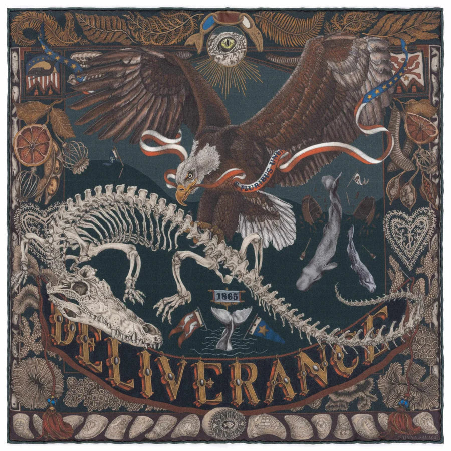 The Scrimshaw Skeleton - Neckerchief/Pocket Square