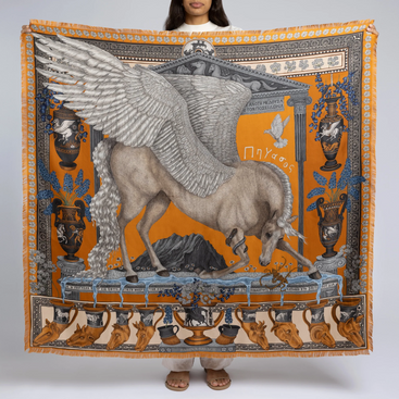 The Temple of Pegasus Silk Twill Shawl 135