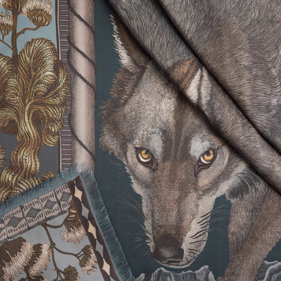 The Wolf You Feed - Large Silk in Gunmetal/Gloaming
