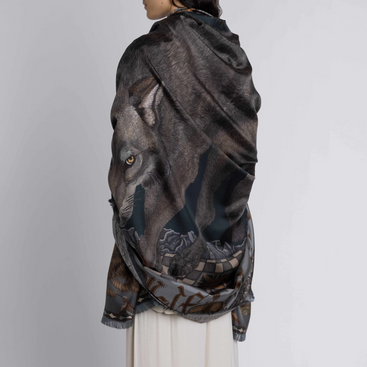 The Wolf You Feed Silk Twill Rectangle